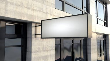 Dikdörtgen Işık Kutusu Tabelasının Önü