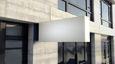 Dikdörtgen Işık Kutusu Tabelasının Önü