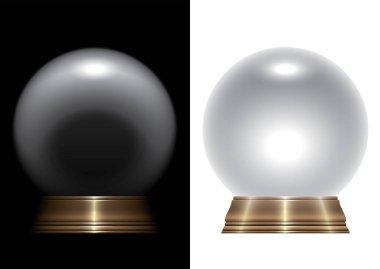 Kristal toplar Siyah ve beyaz