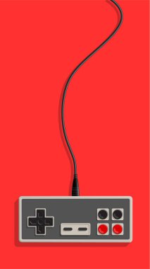 Düzenli bir klasik dikdörtgen oyun denetleyicilerinin vektör çizimi