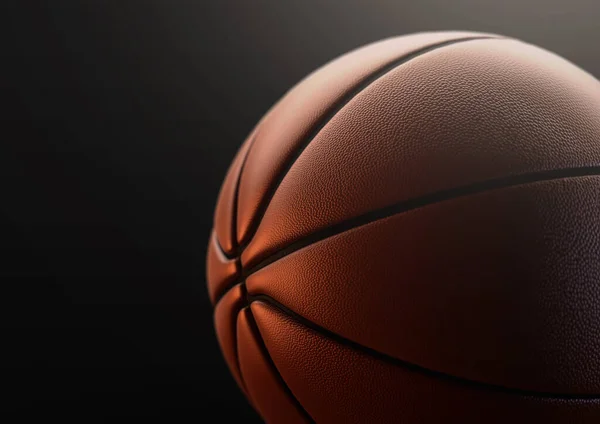 Baloncesto Goma Naranja Negra Regulable Con Iluminación Dramática Sobre Fondo —  Fotos de Stock