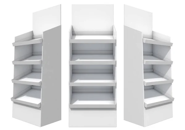 Три Вида Нефирменной Белой Точки Покупки Рендеринг — стоковое фото