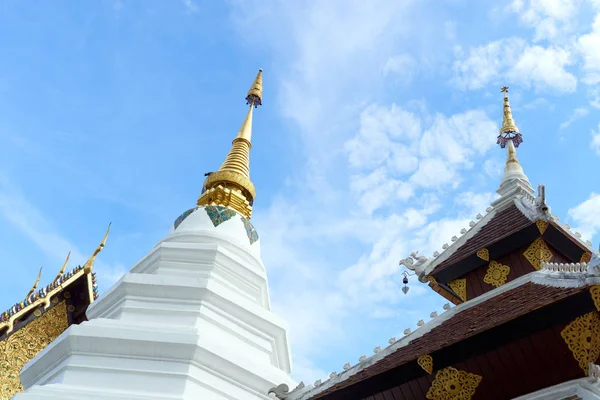 Tetto Del Tempio Thailandia Unico Architettura Della Lanna Chiang Mai — Foto Stock