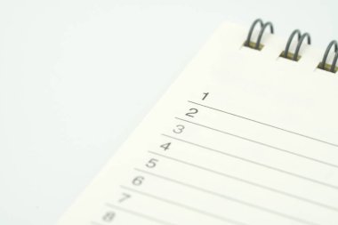 Bir kitap Rankings(list). arka plan iş kavramı ve planlama kavramı kopya alanlarda ve beyaz boşluk olarak metin veya tasarım için kullanma.