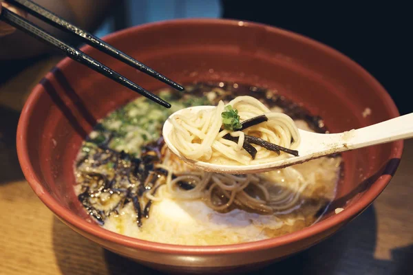 Ramen Żywności Japonii Jest Podobne Makaron Które Każdy Zna Mieszankę — Zdjęcie stockowe