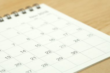Bir takvim, odak ayın 30 u. arka plan özelliği gayrimenkul konsept olarak metin veya tasarım için kopya alanı ile.