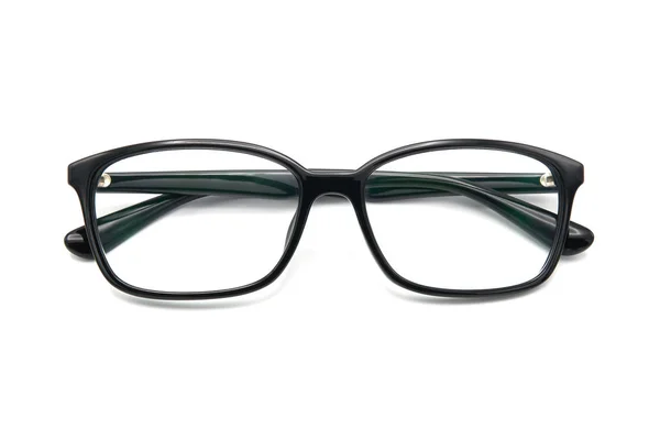 Lunettes Lunettes Noires Avec Monture Noire Brillante Pour Lire Vie — Photo