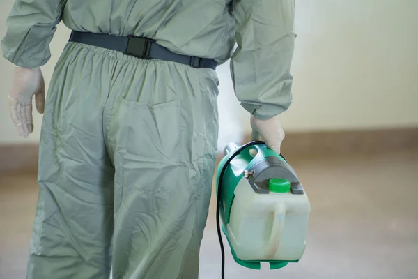 Spruzzatori Disinfettanti Germi Che Aderiscono Sugli Oggetti Sulla Superficie Prevenire — Foto Stock