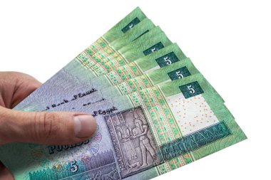 El tutan Mısır Poundu. Egp. Mısır Para Birimi.