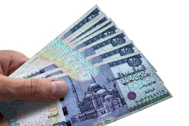 El tutan Mısır Poundu. Egp. Mısır Para Birimi.