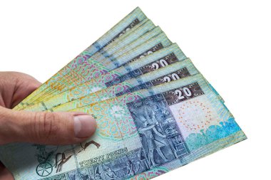 El tutan Mısır Poundu. Egp. Mısır Para Birimi.