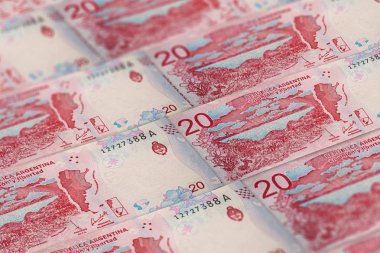 Ars. Yakın plan Arjantin pezosu