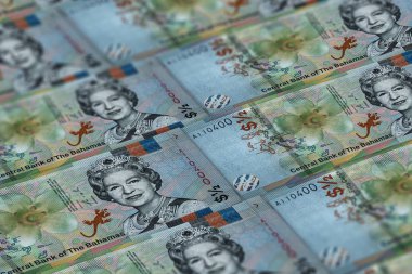 Bahamalar 'ın para birimi. BSD dolar modeli. 50 sent.