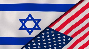 İsrail Usa ulusal bayrakları. Haber, haber, iş geçmişi.