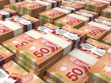 Cad. Kanada para birimi arka planı. Yakın çekim fotoğraf. Can Doları