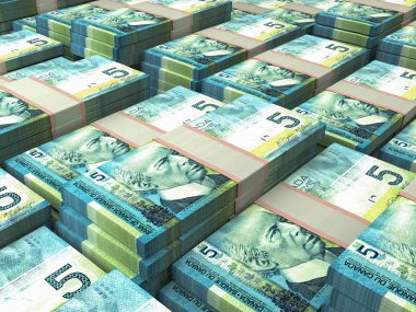 Cad. Kanada para birimi arka planı. Yakın çekim fotoğraf. Can Doları