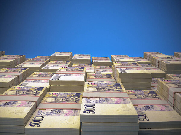 Money of Czesh Republic, financial background. CZK. Macro shot