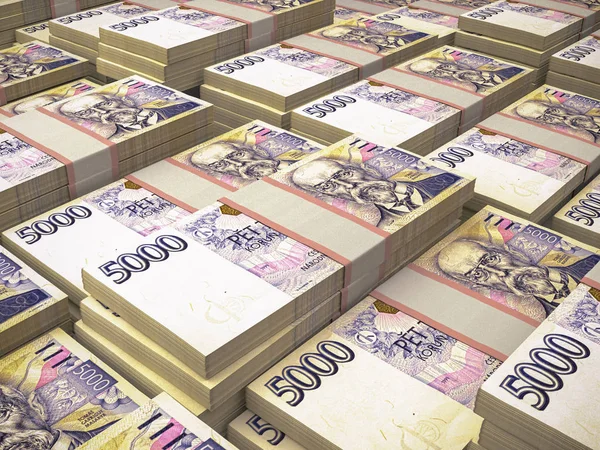 Çek Cumhuriyeti 'nin parası, finansal geçmişi. Çek. Makro çekim — Stok fotoğraf