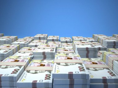 Ukrayna 'nın parası. Birkaç Ukrayna Hryvnia banknotu. Uah! Hryv