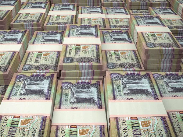 GYD. Fondo de moneda de Guyana. Billetes de dólares de Guyana. Georg. — Foto de Stock