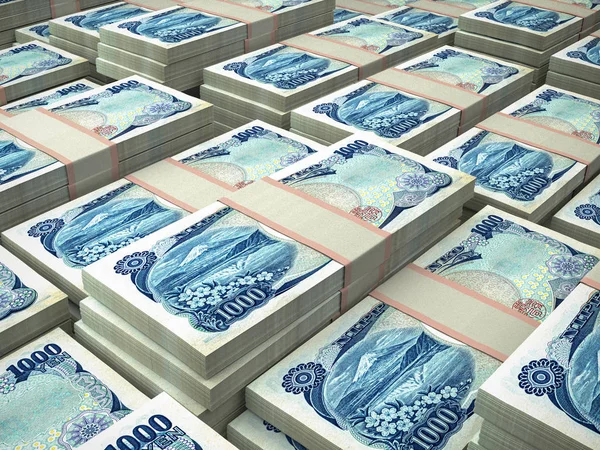 Yen. Měna Japonska. 1000 japenských jenů. Makro phot — Stock fotografie