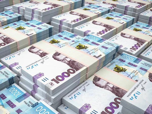 Ukrayna 'nın parası. Birkaç Ukrayna Hryvnia banknotu. Uah! Hryv