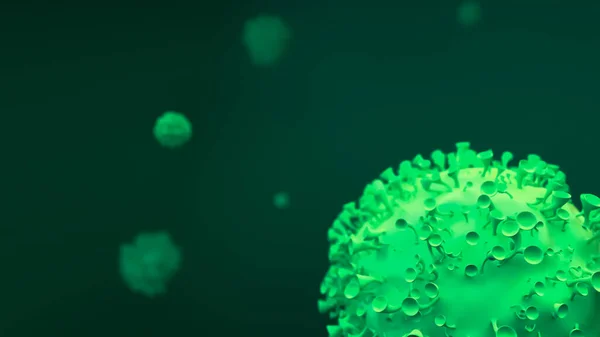 Coronavirus Sfondo Con Virus Virus Influenzali Sfondo Colorato Illustrazione — Foto Stock