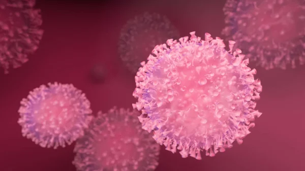Coronavirus Hintergrund Sind Viren Grippeviren Auf Buntem Hintergrund Illustration — Stockfoto