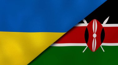 Ukrayna ve Kenya 'nın iki eyaleti. Kaliteli bir iş geçmişi. 3d illüstrasyon