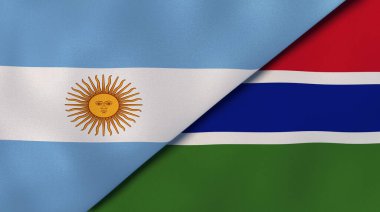 Arjantin ve Gambiya 'nın iki eyaleti. Kaliteli bir iş geçmişi. 3d illüstrasyon