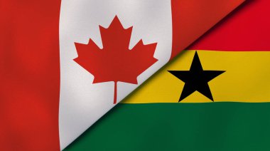 Kanada ve Gana 'nın iki eyaleti. Kaliteli bir iş geçmişi. 3d illüstrasyon