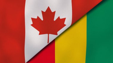 Kanada ve Gine 'nin iki eyaleti. Kaliteli bir iş geçmişi. 3d illüstrasyon