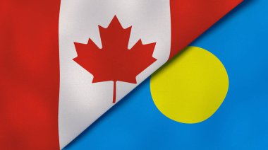 Kanada ve Palau 'nun iki eyaleti. Kaliteli bir iş geçmişi. 3d illüstrasyon