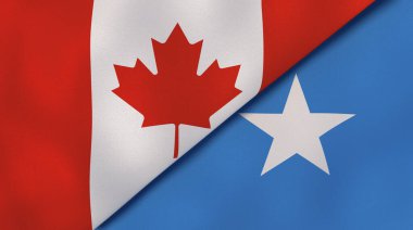 Kanada ve Somali 'nin iki eyaleti. Kaliteli bir iş geçmişi. 3d illüstrasyon