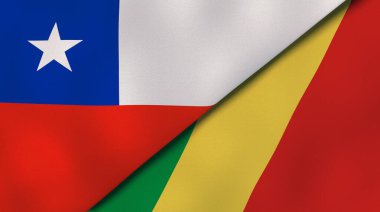 Şili ve Kongo 'nun iki eyaleti. Kaliteli bir iş geçmişi. 3d illüstrasyon