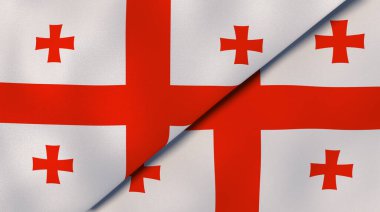 Georgia ve Georgia 'nın iki eyaleti. Kaliteli bir iş geçmişi. 3d illüstrasyon