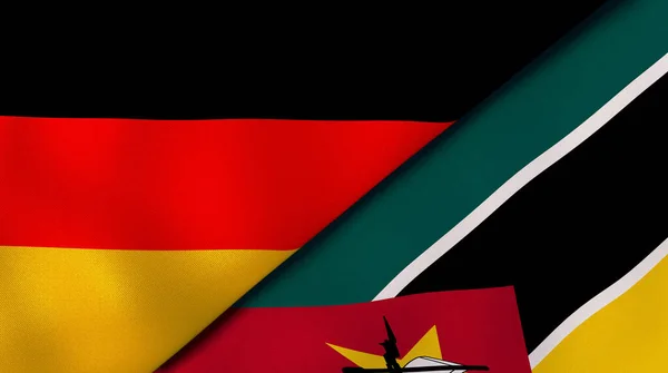 Deux États Drapeaux Allemagne Mozambique Une Expérience Professionnelle Haute Qualité — Photo