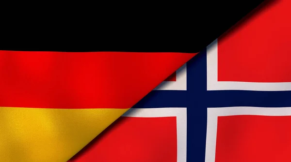 Two States Flags Germany Norway High Quality Business Background Illustration — Stock Photo, Image