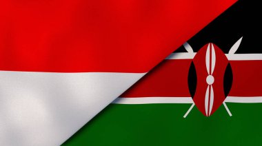 Endonezya ve Kenya 'nın iki eyaleti. Kaliteli bir iş geçmişi. 3d illüstrasyon