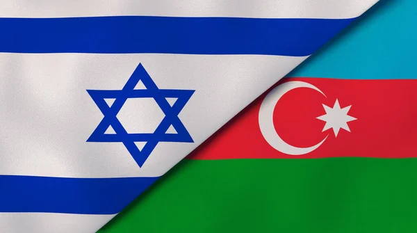 Dos Estados Banderas Israel Azerbaiyán Fondo Negocio Alta Calidad Ilustración — Foto de Stock