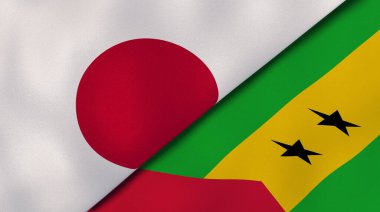 Japonya 'nın iki eyaleti ve Sao Tome ve Principe. Kaliteli bir iş geçmişi. 3d illüstrasyon