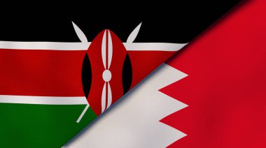 Kenya ve Bahreyn 'in iki eyaleti. Kaliteli bir iş geçmişi. 3d illüstrasyon