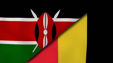 Kenya ve Belçika 'nın iki eyaleti. Kaliteli bir iş geçmişi. 3d illüstrasyon