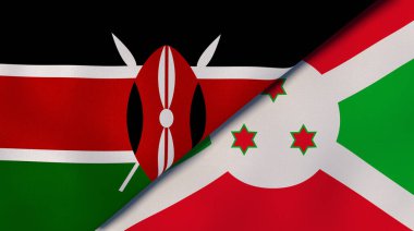 Kenya ve Burundi 'nin iki eyaleti. Kaliteli bir iş geçmişi. 3d illüstrasyon