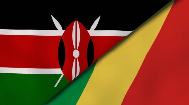 Kenya ve Kongo 'nun iki eyaleti. Kaliteli bir iş geçmişi. 3d illüstrasyon