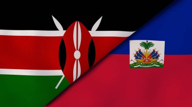 Kenya ve Haiti 'nin iki eyaleti. Kaliteli bir iş geçmişi. 3d illüstrasyon