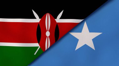 Kenya ve Somali 'nin iki eyaleti. Kaliteli bir iş geçmişi. 3d illüstrasyon