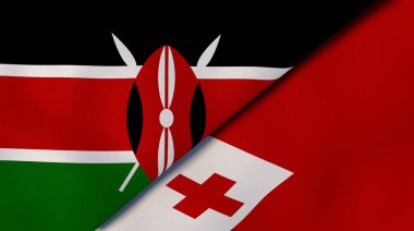 Kenya ve Tonga 'nın iki eyaleti. Kaliteli bir iş geçmişi. 3d illüstrasyon