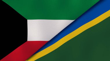 Kuveyt ve Solomon Adaları 'nın iki eyaleti. Kaliteli bir iş geçmişi. 3d illüstrasyon