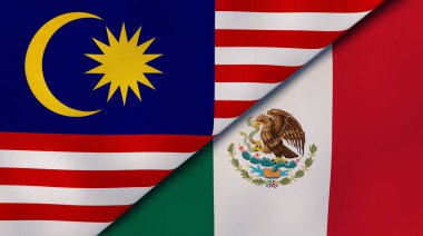 Malezya ve Meksika 'nın iki eyaleti. Kaliteli bir iş geçmişi. 3d illüstrasyon